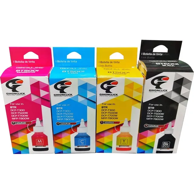 Kit De Tintas Compatibles Con Dcp-t300 T500w T700w Mfp-t800w
