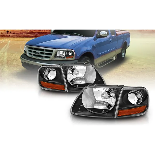 Set 4 Faros Fondo Negro Ford F-150 Fortaleza Mexicana Tpg