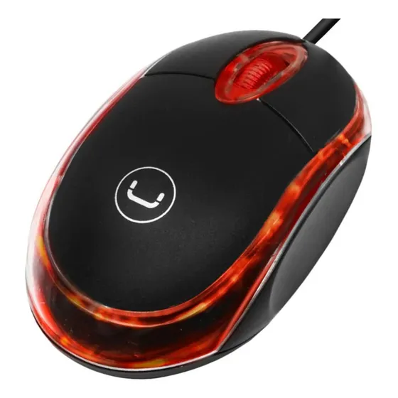 Mouse Optico Unno Tekno Usb Ms6501bk Usb 2.0 Led