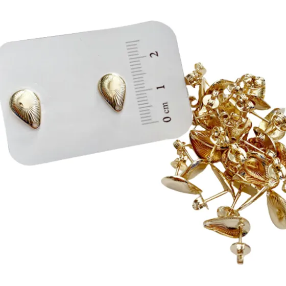 Set De 6 Pares De Bases De Aros Con Baño De Oro Modelos 6