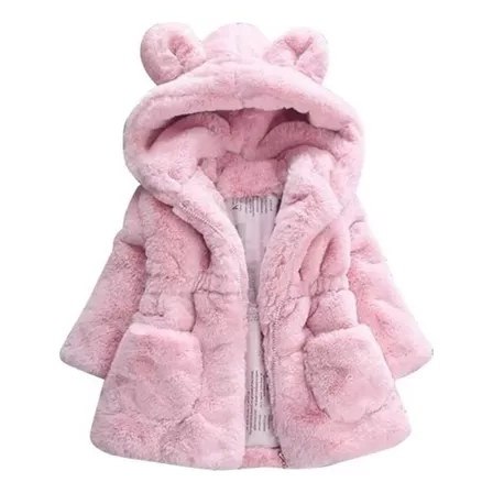 Abrigo De Invierno Con Capucha Kawaii Para Niña