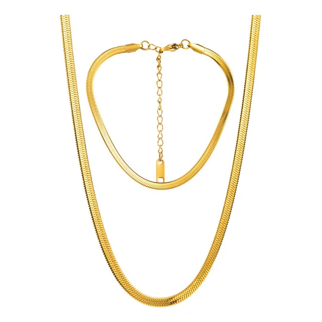 Collar: Pulsera Con Cadena Snake Bones