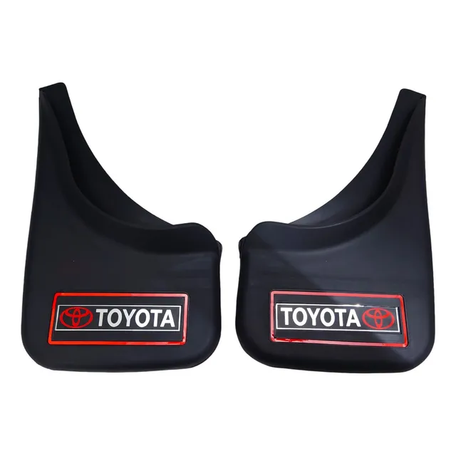 Par (2) Loderas Guardafango Universal Toyota Negro Rojo Auto