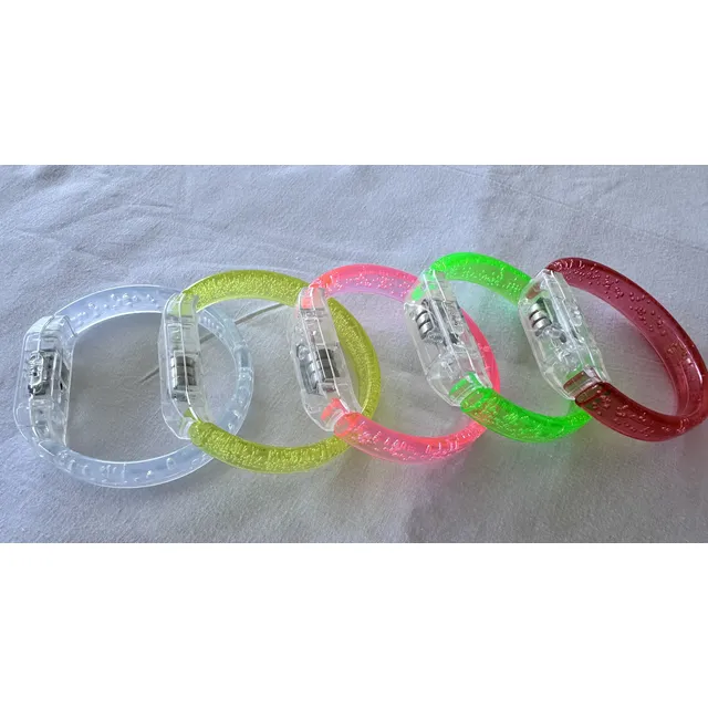Pulseras De Acrílico Led Luminosas Pack X 12 Onfire Store