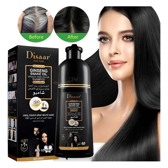 Shampoo Colorante Tinte Rápido Cubre Canas Larga Duración