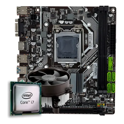 H610M-D4 マザーボード Intel Core i3-12100F Kit Upgrade Intel I3 12100f + H610m-k + 16gb D4 Cor Preto