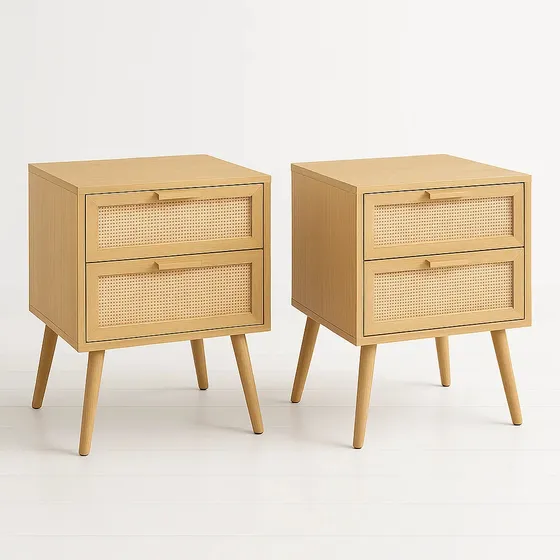 Pack De 2 Velador Eames Mesh Doble - Madera Clara