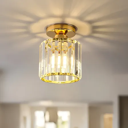 Luminária Plafon Sobrepor Led Moderna Cristal Acrílico E27