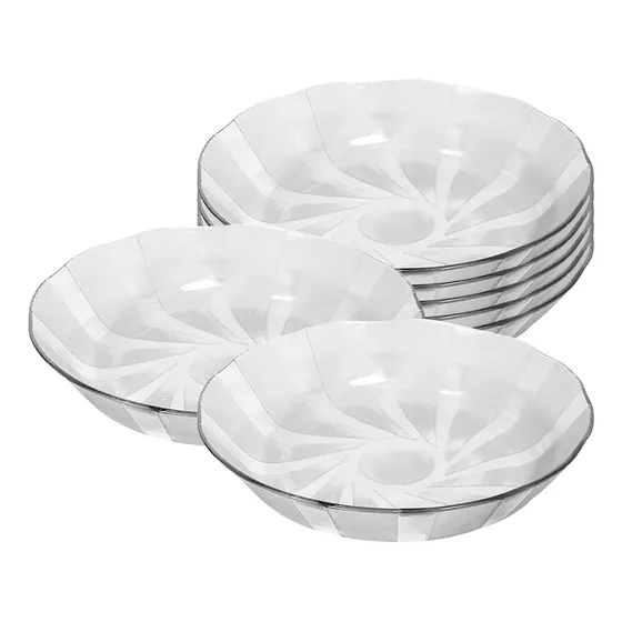 Juego Set X 36 Platos Hondos Vidrio Galaxia Rigolleau