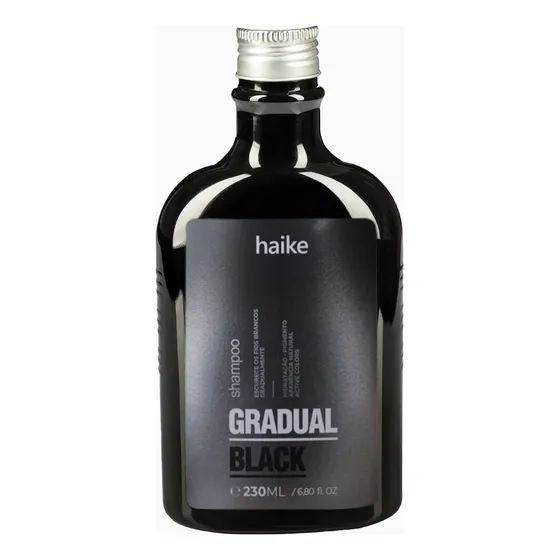Shampoo Gradual Black Escurece Fios Brancos Unisex Haike