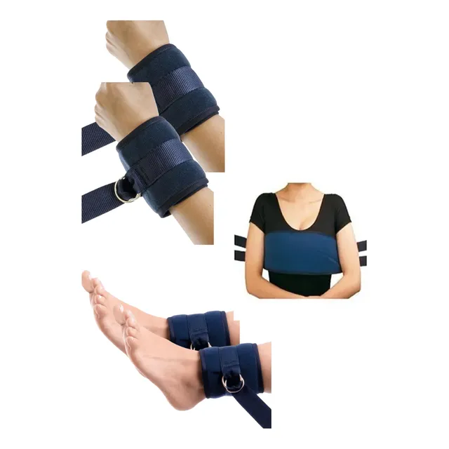 Sujetador Paciente Critico Kit 5 Piezas Correas Para Sujecio