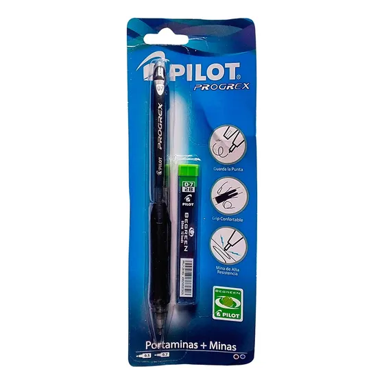 Portaminas Pilot Progrex 0.7 + Minas 0.7 2b Blister 