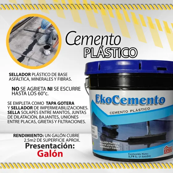 Cemento Plastico Ekocemento Cindu Galon / 07408