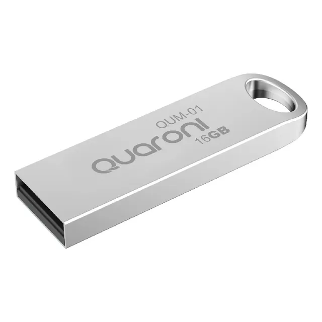 Memoria Usb Quaroni 16gb. Metálica  Para Windows Linux Y Mac