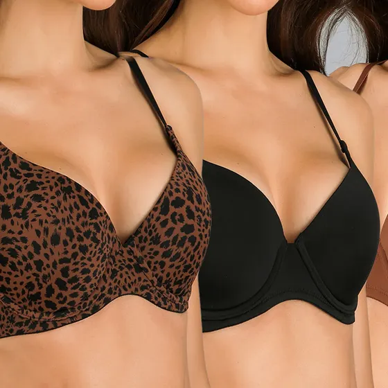 Pack 3x Sosten Perfect Microprint Flores Mujer 25601-255