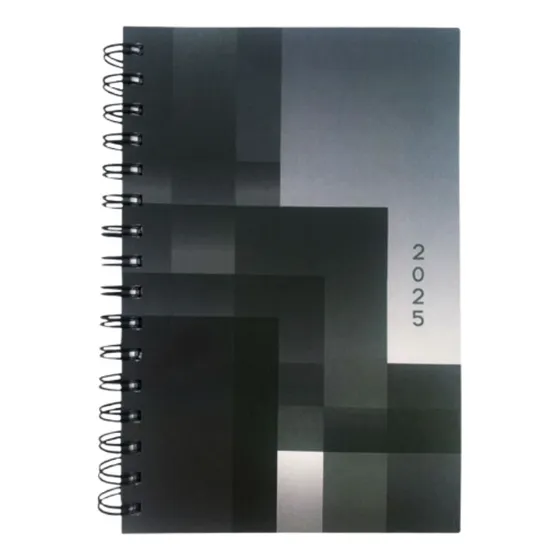 Agenda 2025 Diária Capa Dura Espiral A5 168 Folhas - Preta