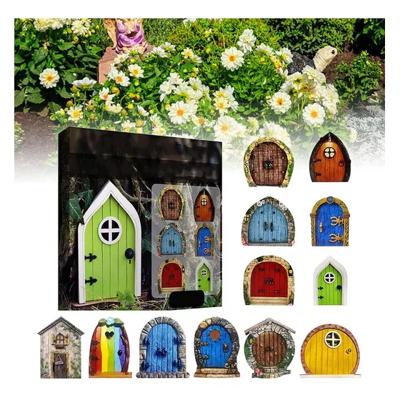 12 Puerta Jardin Hada Para Decracion Kit Mini Niño