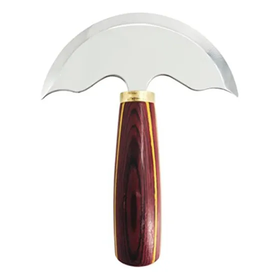 Cuchillo De Cuero De Cabeza Redonda Con Mango De Madera, Par