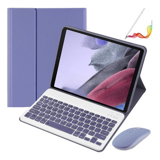 Capa Com Teclado+mouse+caneta P/galaxy Tab A7 Lite 8,7 Roxa Capa Com Teclado+mouse+caneta P/galaxy Tab A7 Lite 8,7 Roxa