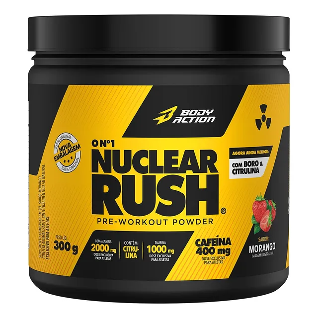 Pre Entreno Nuclear Rush 300g (rinde 60 Dosis) Con Beta Alan