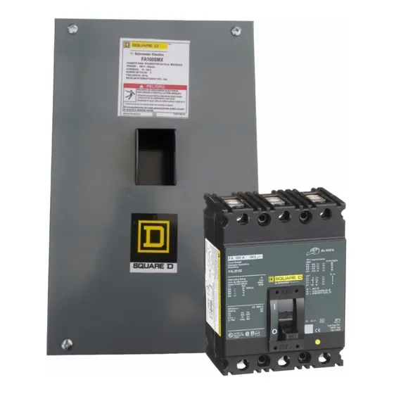 Termomagnetico Con Gabinete 3 Polos 100 Amp. Marca Squared