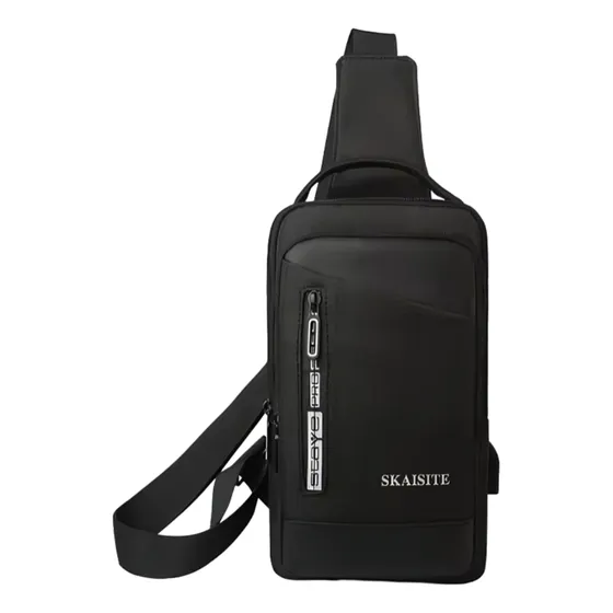 Morral Bandolera Hombre Casual Con 4 Bolsillos