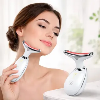 Massageador Facial Led Aparelho Com Luz Fototerapia Lift Usb 127/220v