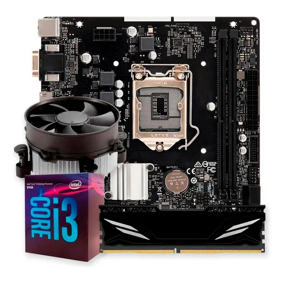 Kit Upgrade Gamer Intel I3 8ª Geração, Placa Mãe, 8gb Ddr4