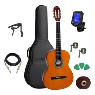 Kit Violão Iniciante Giannini Acústico N14 Nylon Completo