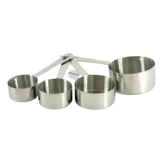 Kit Xícaras Medidoras Em Inox 4 Peças - Unyhome