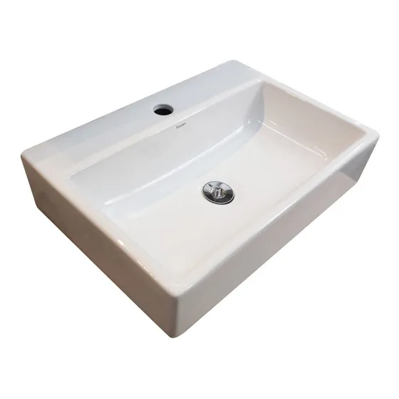 Pileta Baño Bacha De Apoyo Rect 51x36x12 Ceramicas Castro
