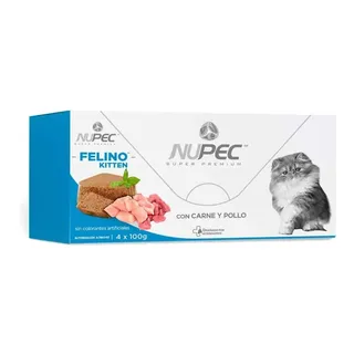 Nupec Felino Kitten Alimento Húmedo Cluster 4 Latas 100gr