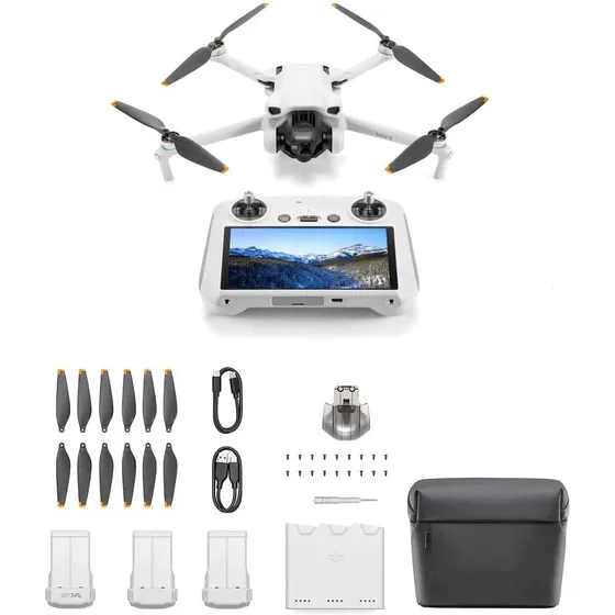 Drone Dji Mini 3 Dji Rc Com Tela Fly More Combo - Dji033