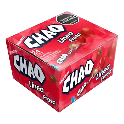 Caramelo De Fresa Chao Tira X 5 Unidades