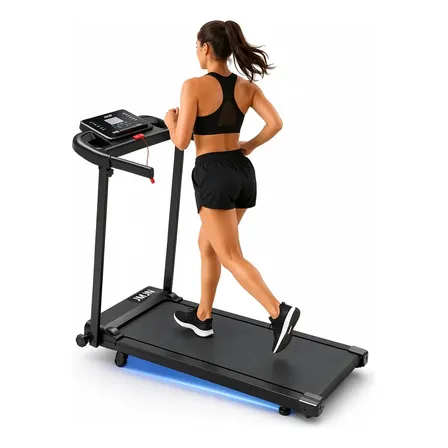 Esteira Elétrica Ergométrica 14km Dobrável Fitness 120kg Est Preto 110v