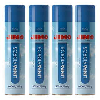 Kit Com 4 Limpa Vidros Jimo 400ml Limpeza Profissional Kit Com 4 Limpa Vidros Jimo 400ml Limpeza Profissional