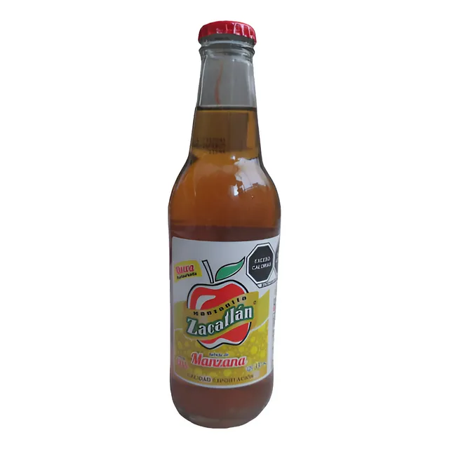 Refresco MANZANITA ZACATLAN Refrresco manzana en botella 330 ml pack x 24