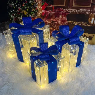 Decoraciones Navideñas Purtuemy, Cajas De Regalo Iluminadas, Decoraciones Navideñas Purtuemy, Cajas De Regalo Iluminadas,