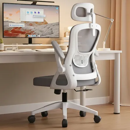 Cadeira De Escritório Ergonômica Giratória Astrella Mesh Cinza Mesh