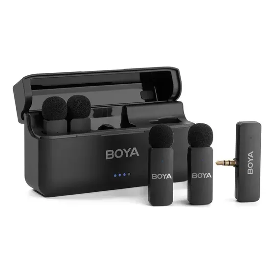 Micrófono Inalámbrico BOYA 4 canales cámaras Dslr Mirrorless | Cuotas sin interés