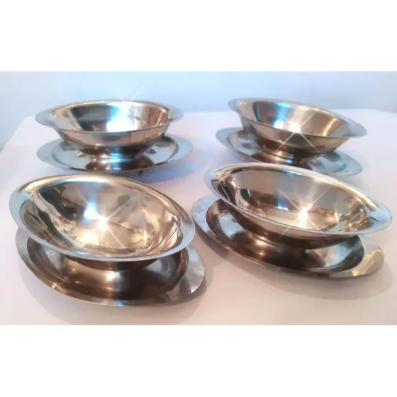 4 Bandejas Dobles Acero Inox Gruesas Helado Cevich Comonueva