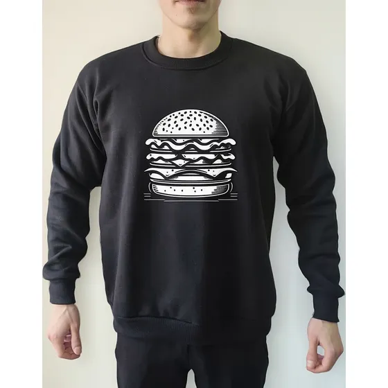 Buzo Clasico Burger Hamburguesa Burga Sanguche Comida M2
