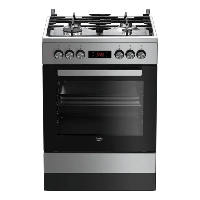 Cocina Combinada Gas Natural Beko Fsm 62330 Dxt 4 Hornallas