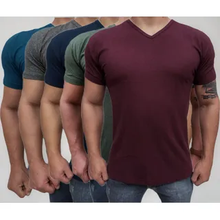 Kit 5 Camisetas Gola V Masculina Lisa Camisa Slim Fit Moda Kit 5 Camisetas Gola V Masculina Lisa Camisa Slim Fit Moda