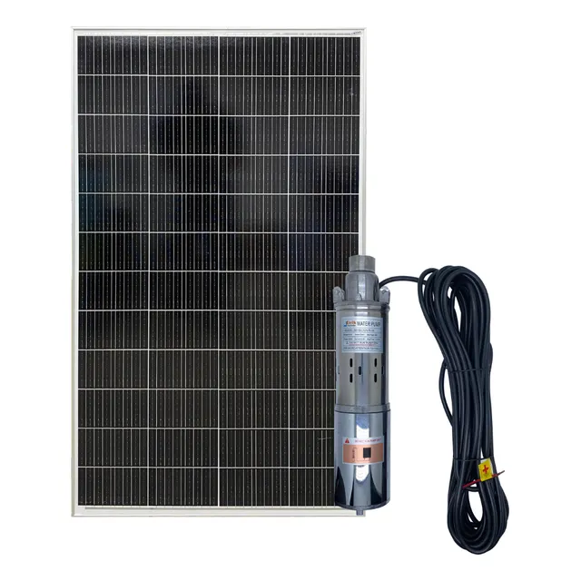 Bomba De Agua Sumergible 0.2hp 200w 12v Con Panel 200w 12v
