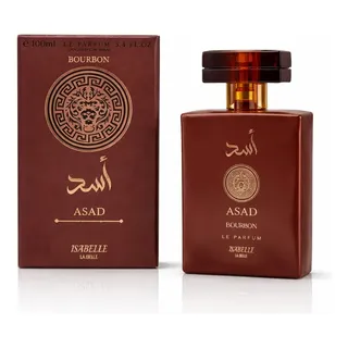 Perfume Arábe Asad Bourbon 100ml - Marca Isabelle La Belle | Fixação Intensa, Notas Amadeiradas Marcantes E Elegância Masculina