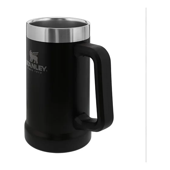 Taza térmica Stanley Adventure Big Grip lisa color matte black 709mL