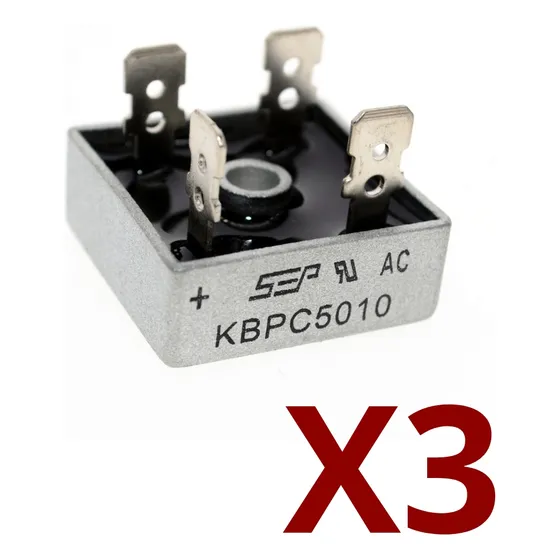 Puente Rectificador Kbpc 5010 50a 1000v 3 Unidades