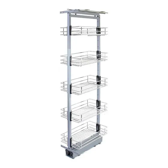 Despensa De Torre Extraible Cromada 170 Cm Bari