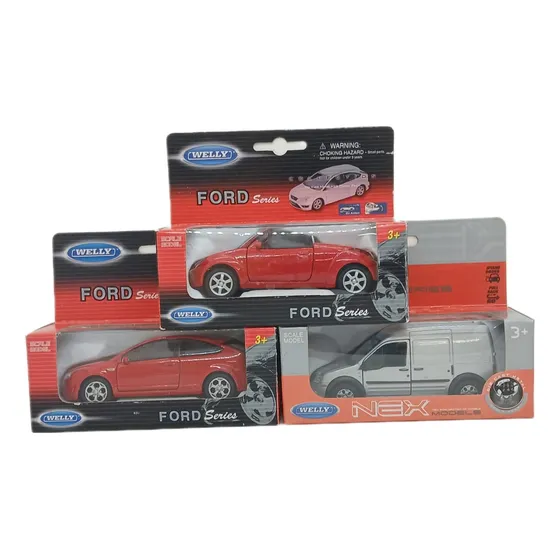 Autos Coleccion Ford Focus, Ka Y Transit Combo Welly X3